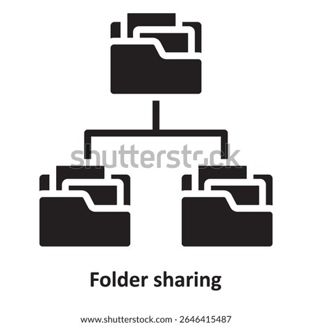 Folder sharing Vector Icon which can easily modify or edit

