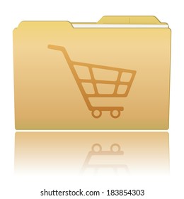 Folder with Shopping Cart 