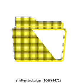 Folder Sign Illustration Vector Yellow Icon Stock Vector (royalty Free 