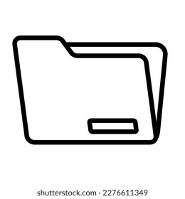 Folder simple flat line icons. Document file vector illustrations - computer directory outline signs. EPS 10