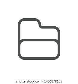 Folder social media icon isolated on white background. Folder symbol modern, simple, vector, icon for website design, mobile app, ui. Vector Illustration