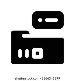 folder solid icon. vector icon for your website, mobile, presentation, and logo design.
