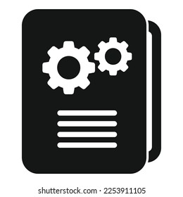 Folder solution icon simple vector. Creative business. Puzzle idea