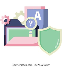 folder and some documents. business folder search. business record security	
