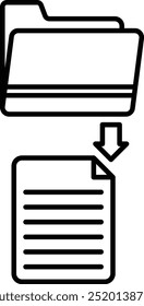 Folder Sort Vector Line Icon Design
