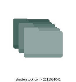 Folder stack icon. Flat illustration of Folder stack vector icon isolated on white background