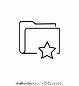 Ordner Stern Lieblings-Symbol, Vektor