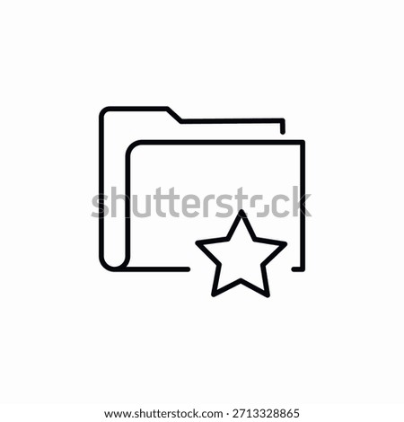 folder star favorite icon sign vector