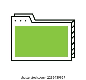 folder stationery icon isolated design