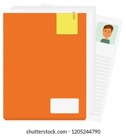 folder with sticky note vector