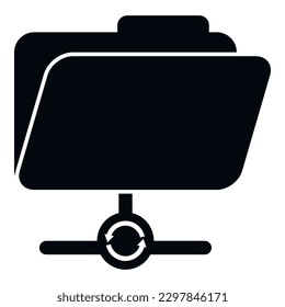 Folder storage icon simple vector. Data backup. Server file