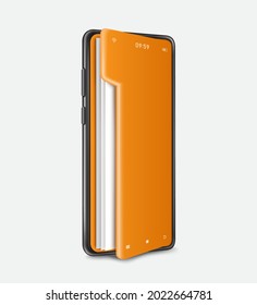 folder to store data or store files display on smartphone screen mobile screen ,folder 3d isolated on white background for technology concept design, information storage in the computer