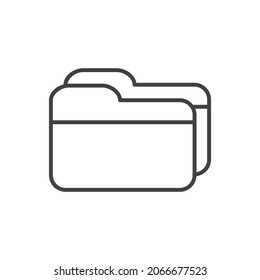 Folder Stroke Design, Isolated Simple Folder