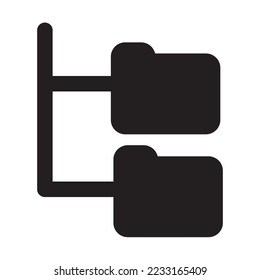 Folder Subfolder Icon Solid Style