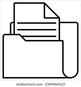 Folder with survey documents, Survey simple icon, vector illustration