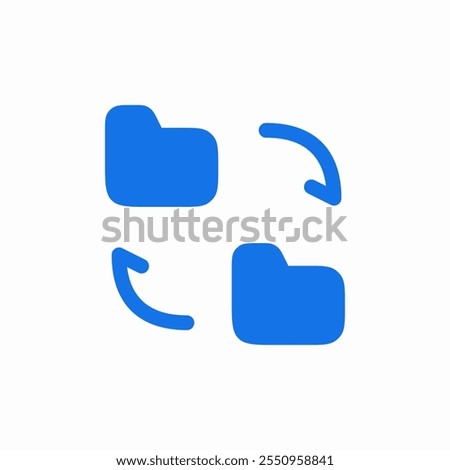 folder swap icon sign vector