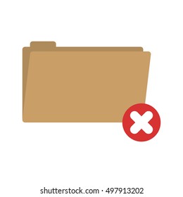 folder symbol to erased files vector illustration