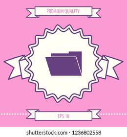 Folder symbol icon. Graphic elements for your design
