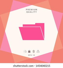Folder symbol icon. Graphic elements for your design