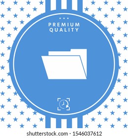 Folder symbol icon. Graphic elements for your design
