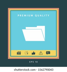 Folder symbol icon. Graphic elements for your design