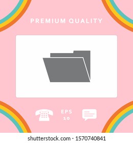 Folder symbol icon. Graphic elements for your design