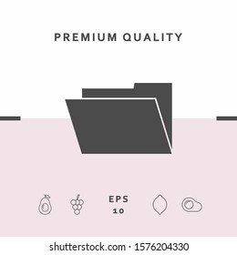 Folder symbol icon. Graphic elements for your design