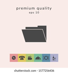 Folder symbol icon. Graphic elements for your design