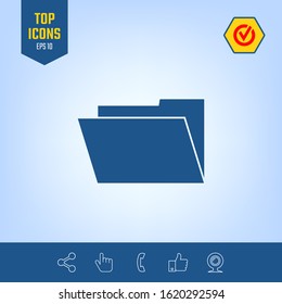 Folder symbol icon. Graphic elements for your design
