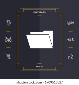 Folder symbol icon. Graphic elements for your design