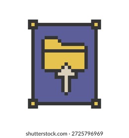 Icono de símbolo de carpeta Pixel Art