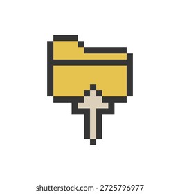 Icono de símbolo de carpeta Pixel Art