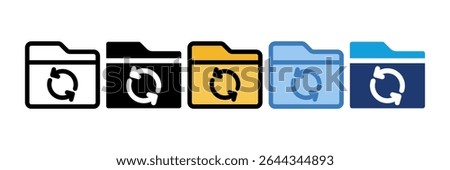 Folder Sync Icon Element For Design