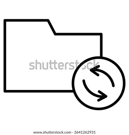 Folder sync icon simple flat icon vector symbol