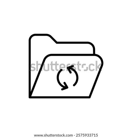 Folder sync icon simple vector symbol