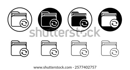 Folder sync icon Vector logo set flat