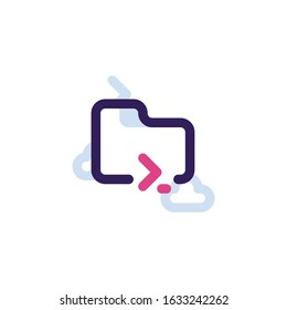 Folder System Icon for Website, Presentation, Banner or other design