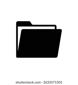 Folder Tab Raised Icon for Document Organization