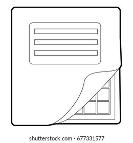 Folder with table excel icon. Outline illustration of folder with table excel vector icon for web design