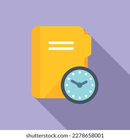Folder task icon flat vector. Work project. Control schedule