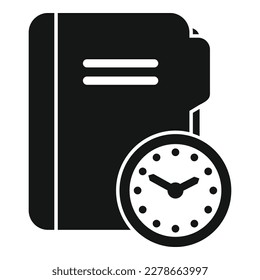 Folder task icon simple vector. Work project. Control schedule
