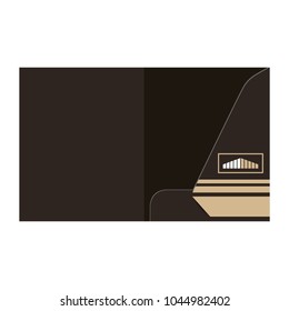 folder template design for company element of stationery