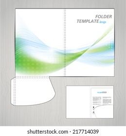 folder template design for company vector