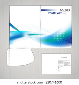 folder template design for company vector