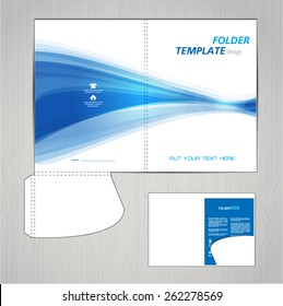 Folder Template Design For Company Vector