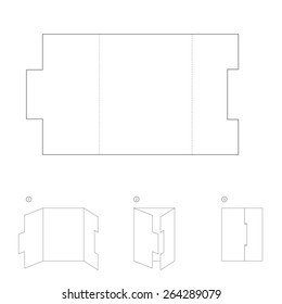 Folder template design with lock.