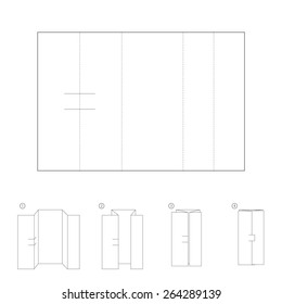 Folder template design with lock.