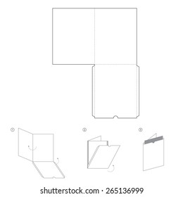 Folder Template Design With Pocket.