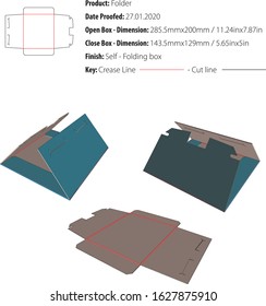 Folder template die cut - vector