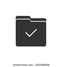 folder tick glyph icon